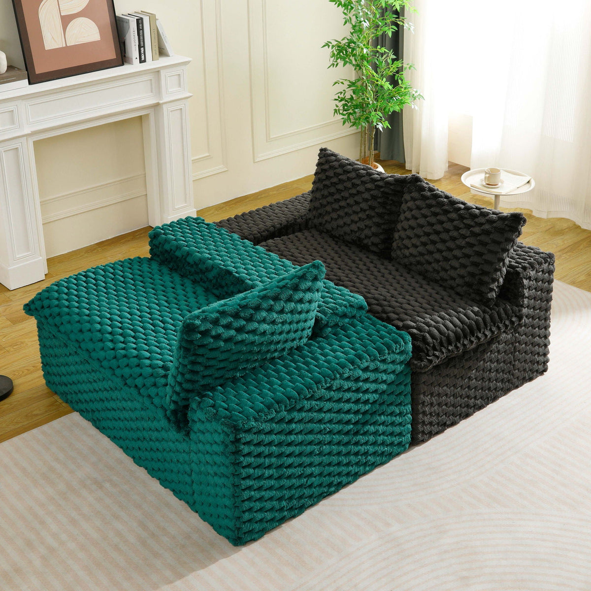 Multifunctional Stationary Sofa with Adjustable Layout - Choice of Color
