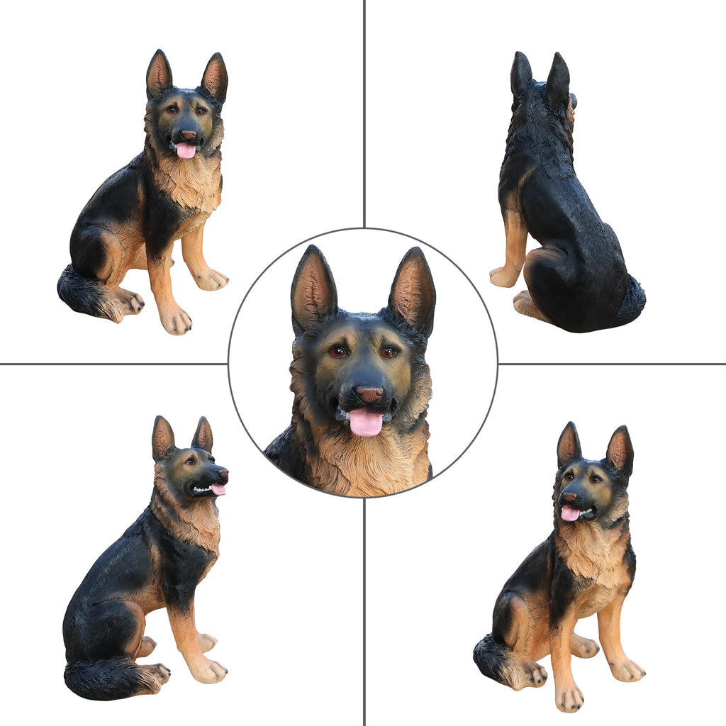 German Shepherd Dog Statue with Realistic Detail - Outdoor Resin