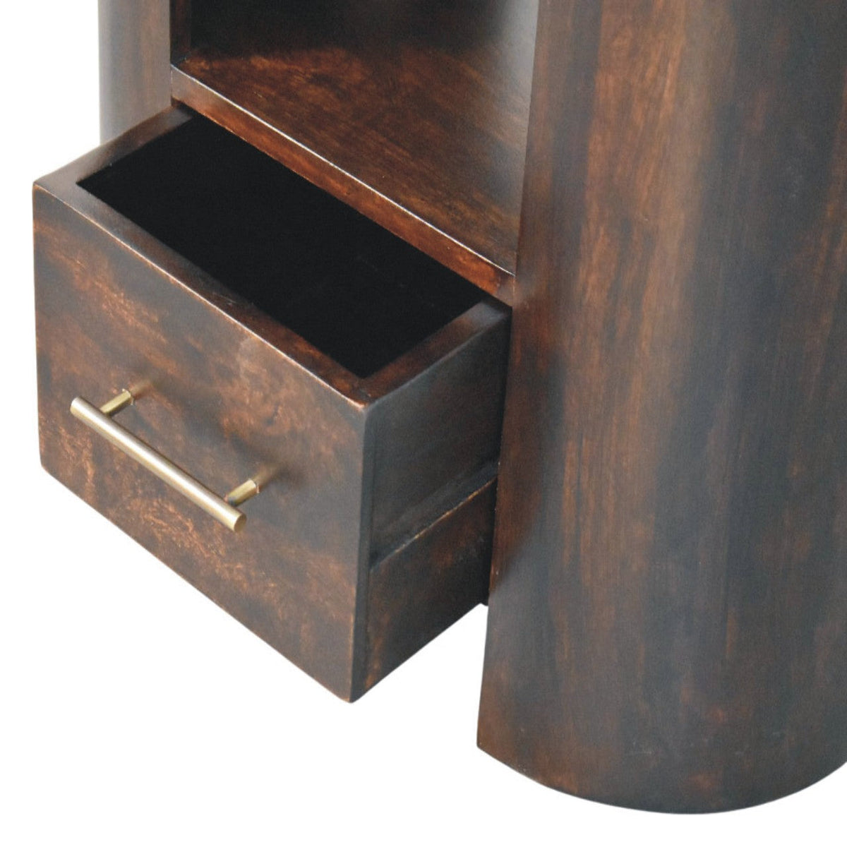 Solid Wood Valencia Bedside Nightstand with Velvet Mocha Finish