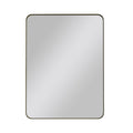 Rectangular Metal Framed Wall Mirror with Modern Design - Black