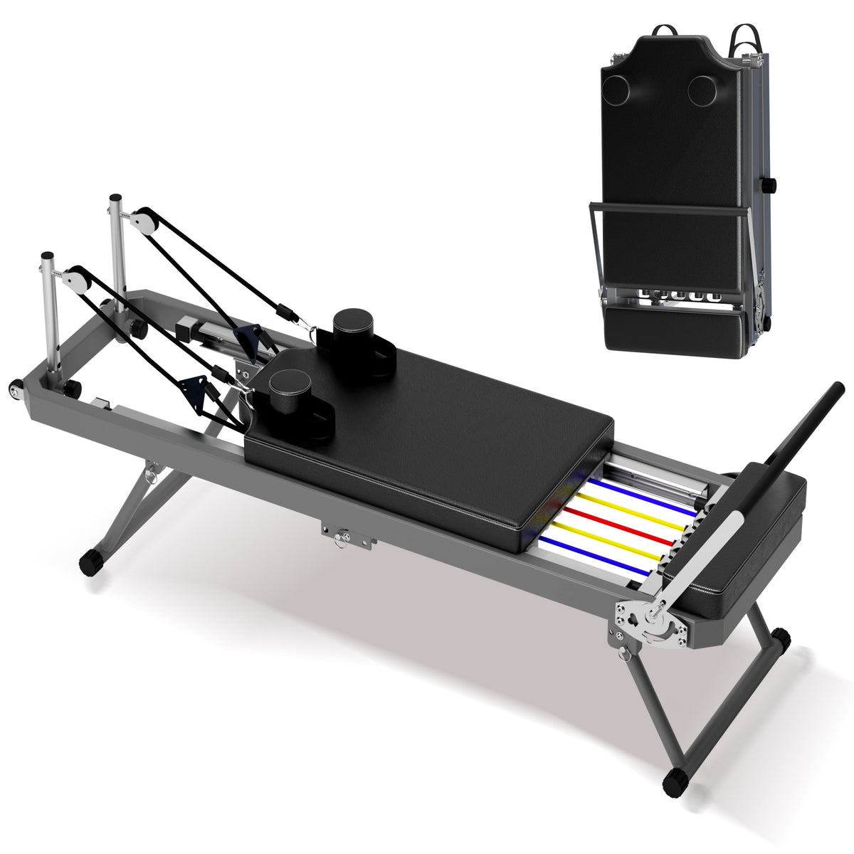Extra Large Pilates Reformer with Multi-Functional Workout Capacity - Iron