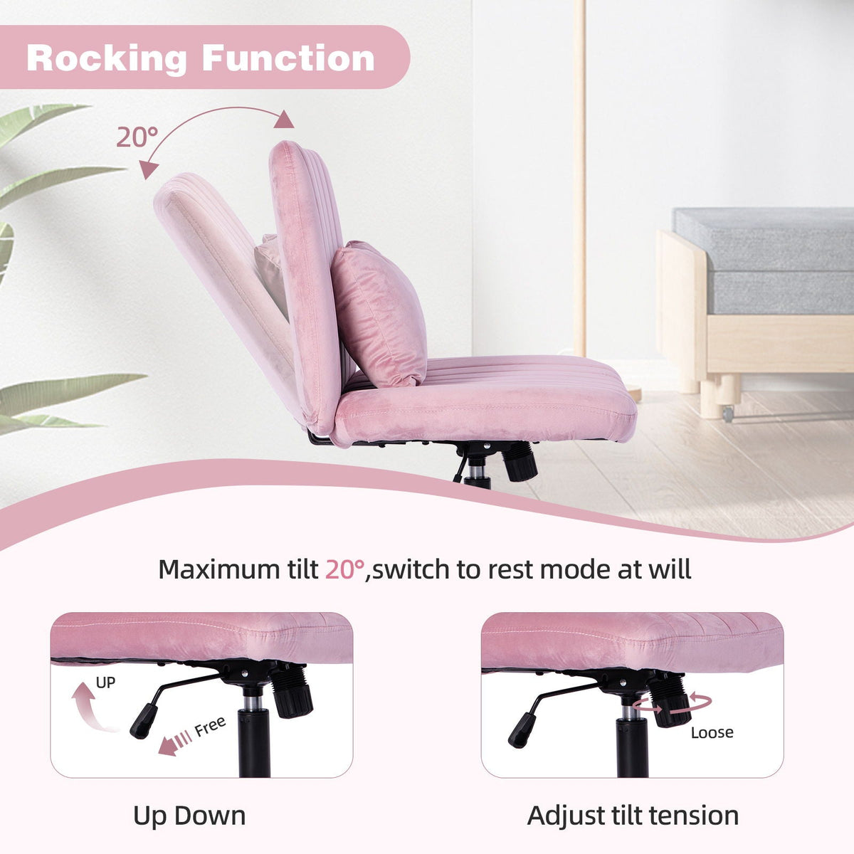 Criss Cross Office Chair with Adjustable Height – Ergonomic Design