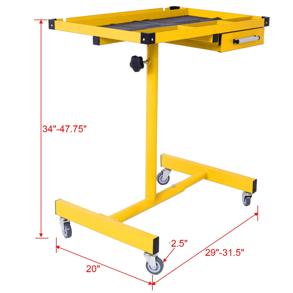 Adjustable Tear Down Work Table With Drawer
