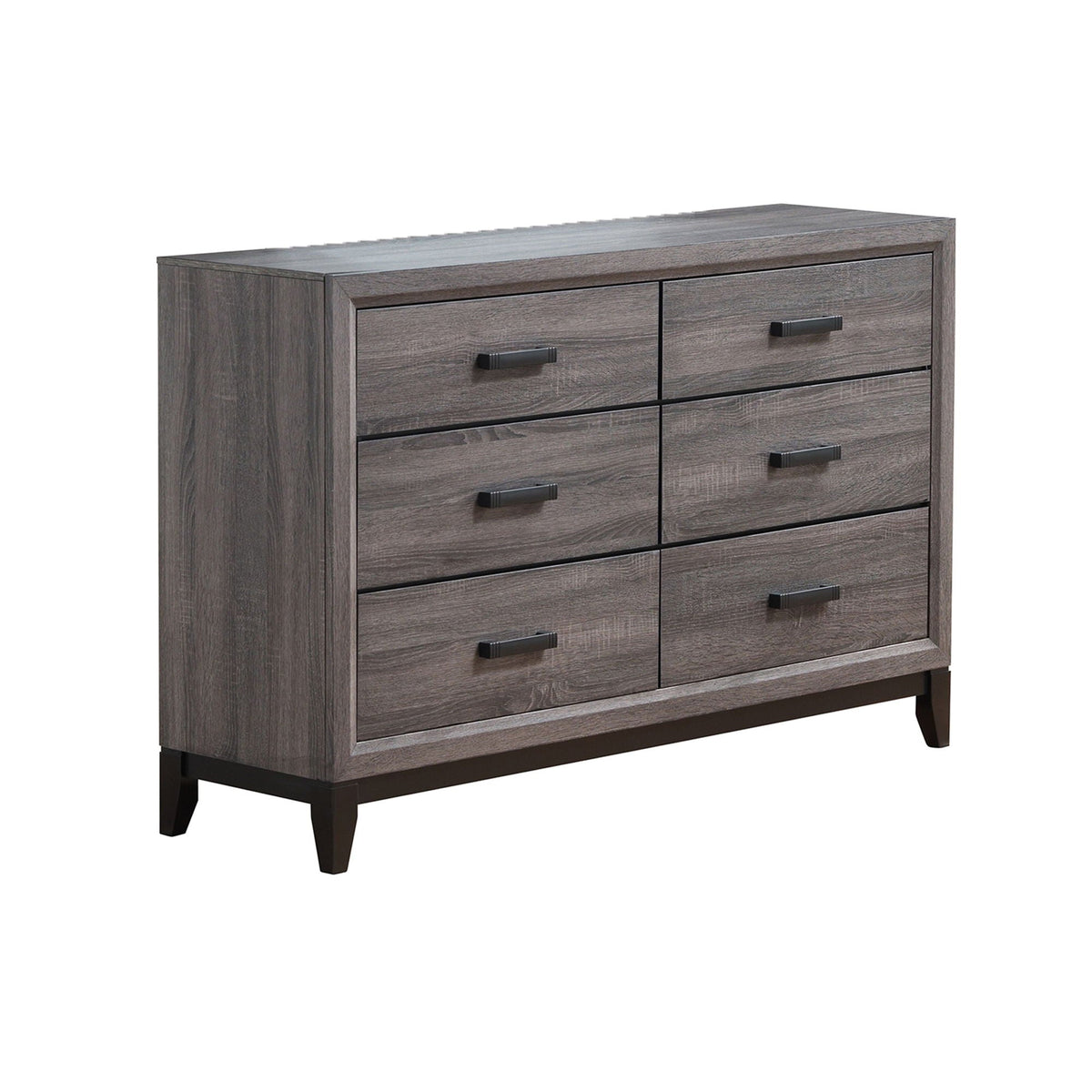 Mirage Dresser with Six Spacious Drawers - Dark Gray or White