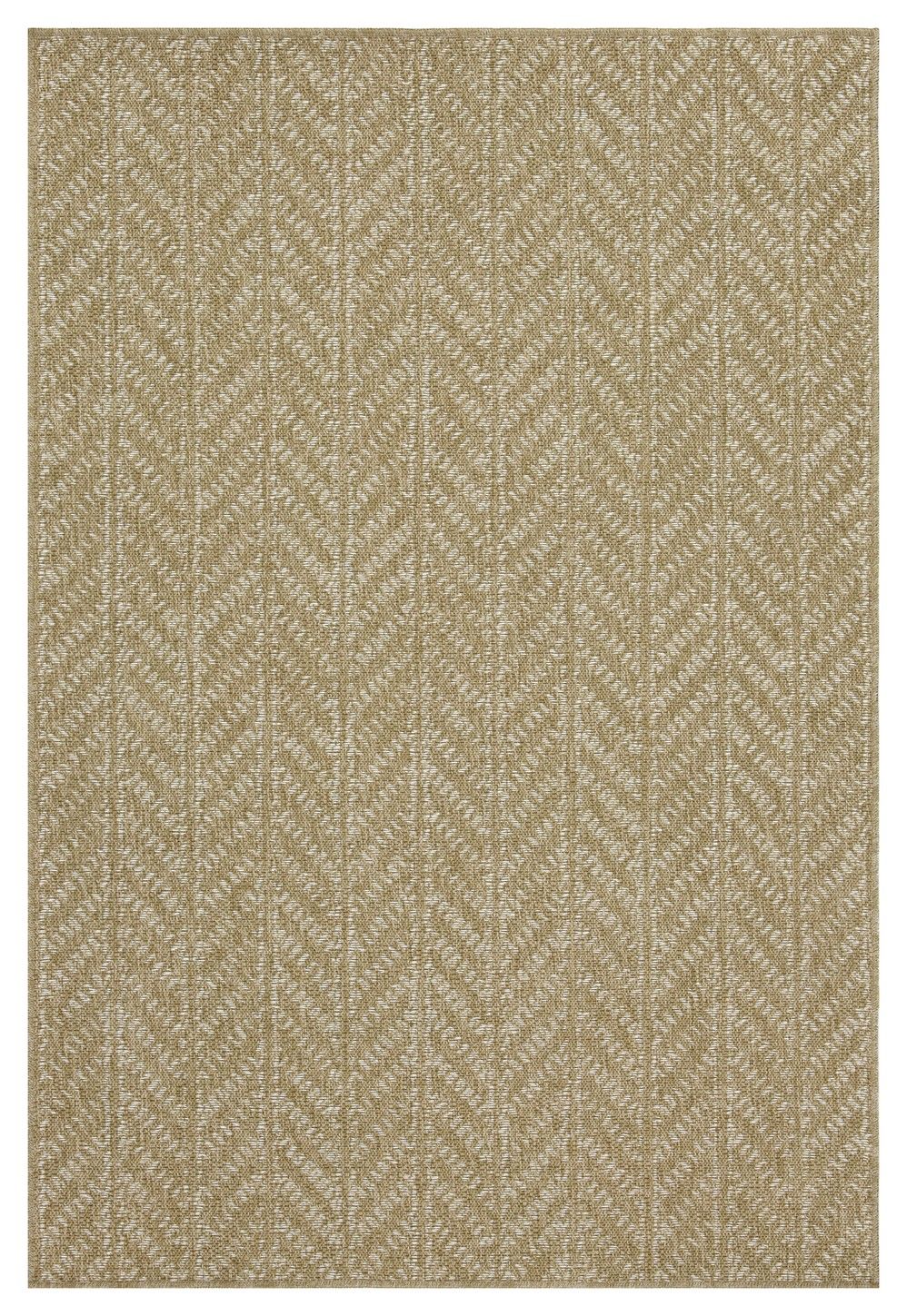 Light Brown Flatweave Area Rug with Durable Construction - Light Brown