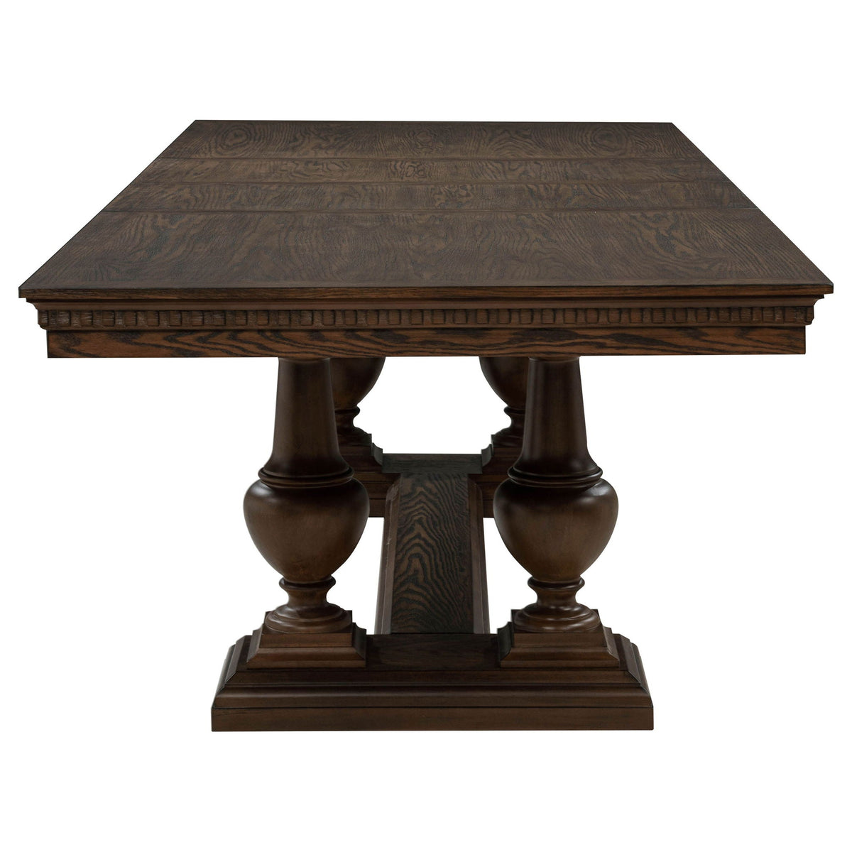 Ridgewell 7-piece Rectangular Trestle Dining Set Dark Oak