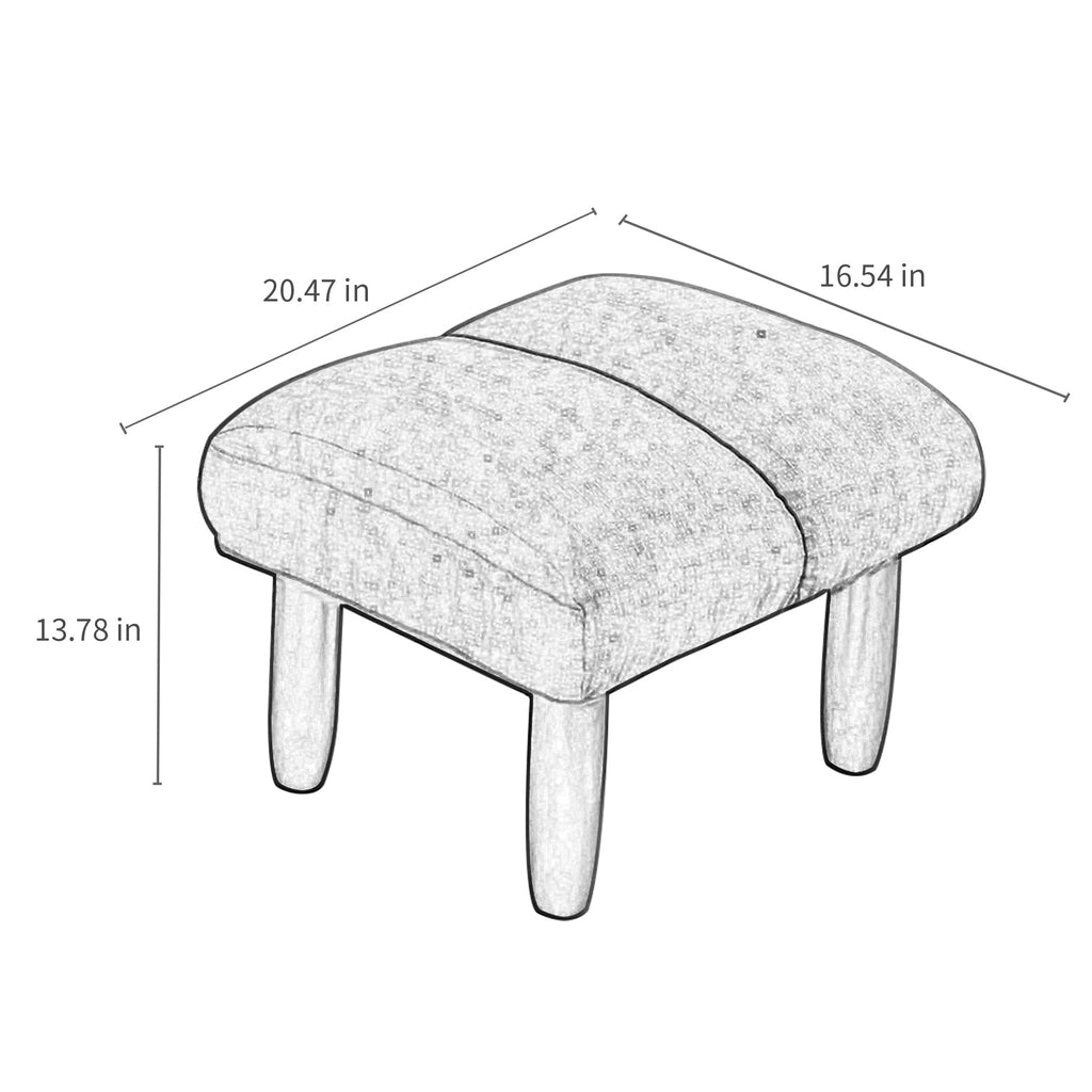 Metal Pedals Stool for Living Room & Lounge - Modern Accent Seating