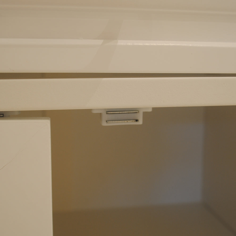 Mobile Kitchen Island with Rubber Wood Top and Ample Storage - White
