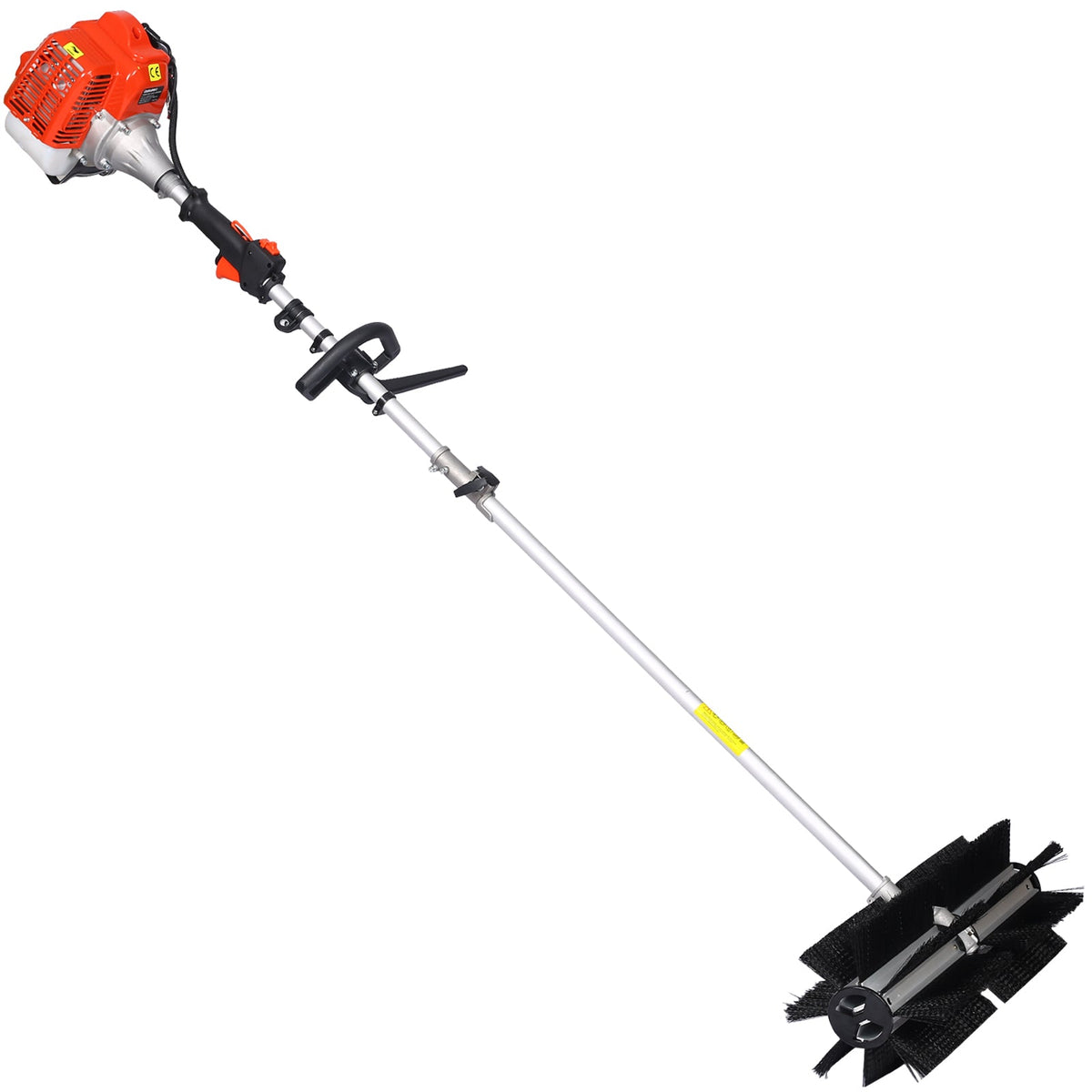 Gasoline Powered Snow Sweeper with 52CC 2-Stroke Engine - Red/Black