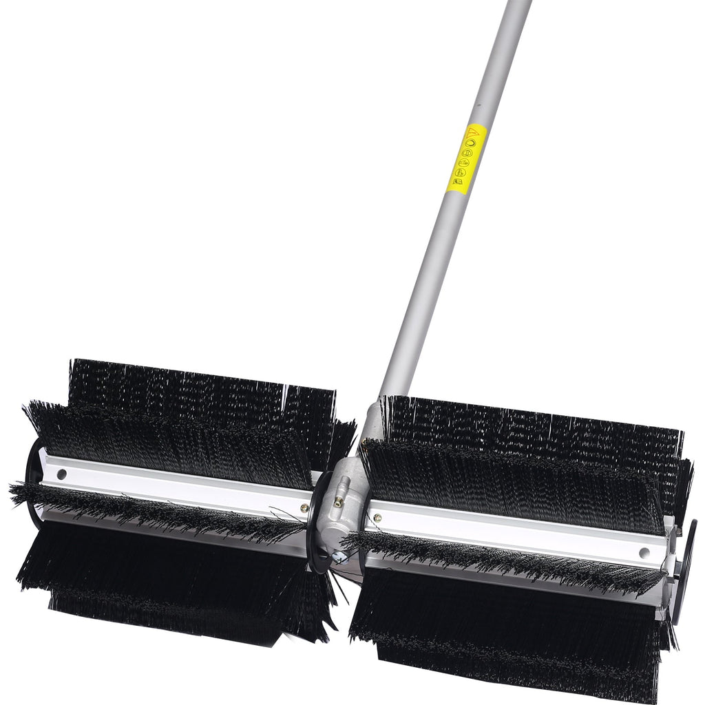 Gasoline Powered Snow Sweeper with 52CC 2-Stroke Engine - Red/Black