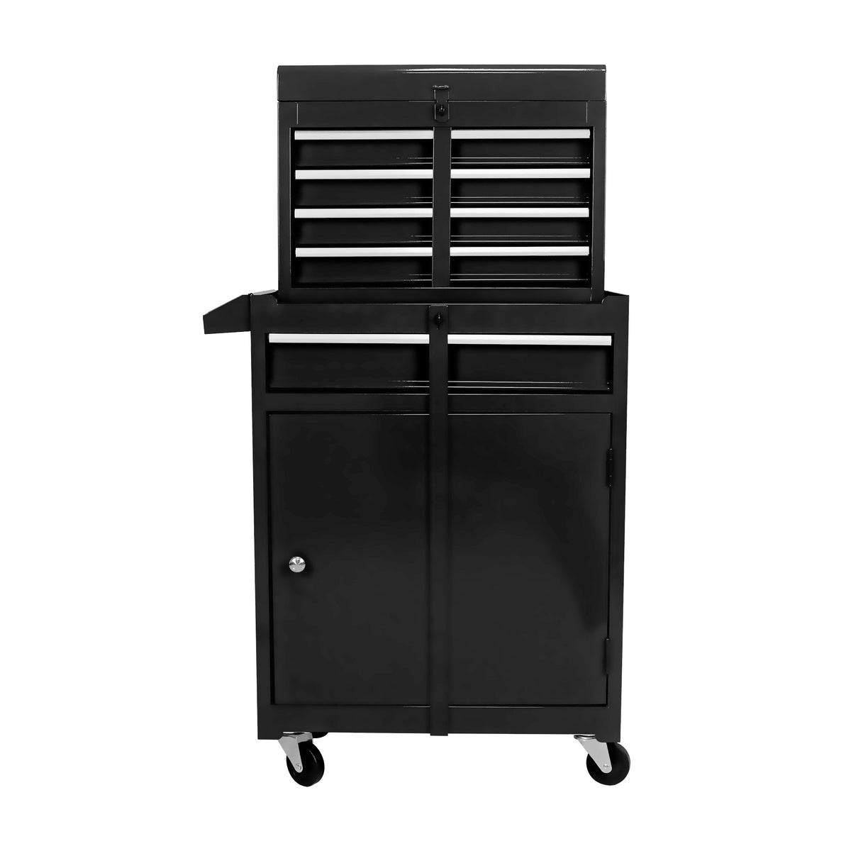 5-Drawer Rolling Tool Chest with Lockable Wheels - Black Metal