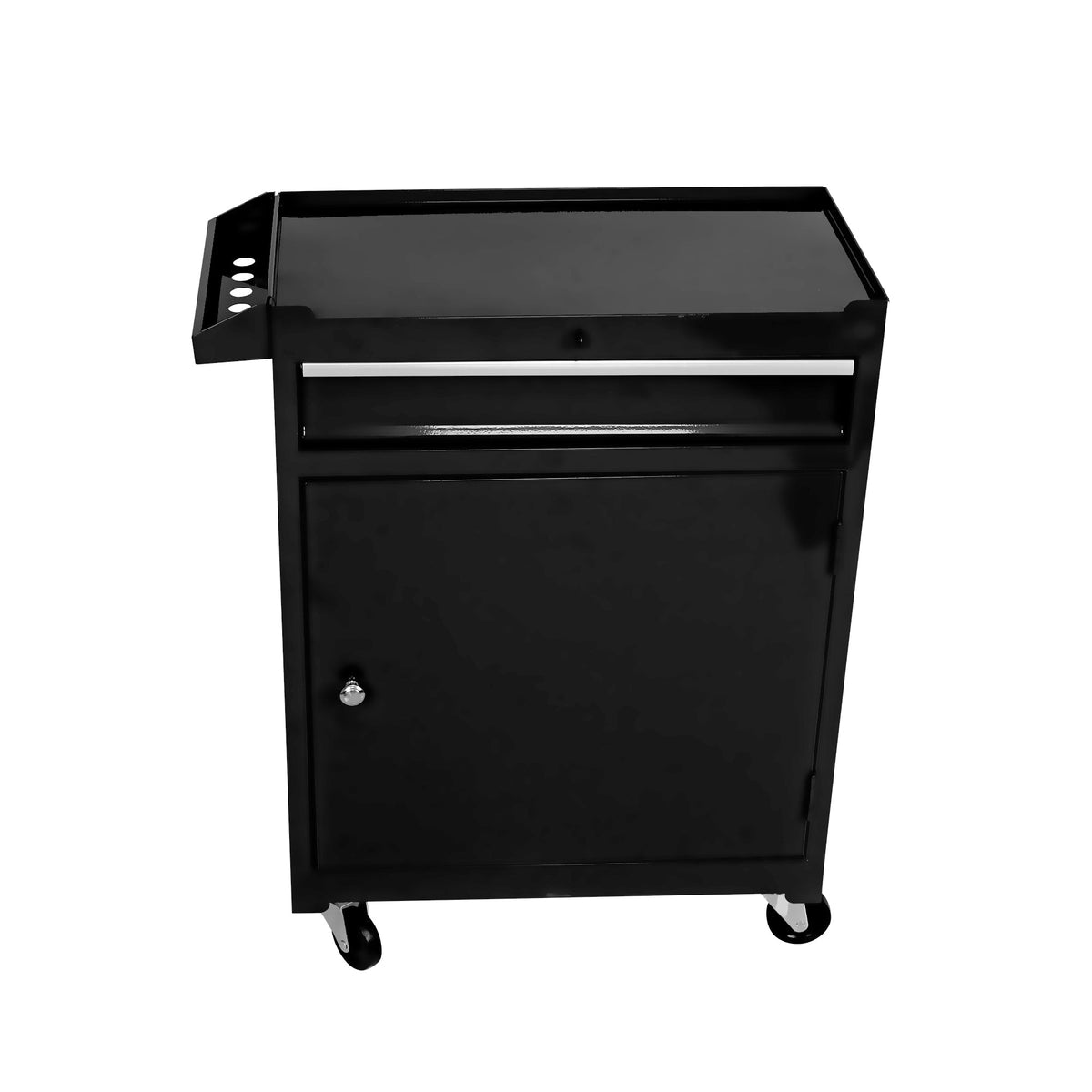 5-Drawer Rolling Tool Chest with Lockable Wheels - Black Metal
