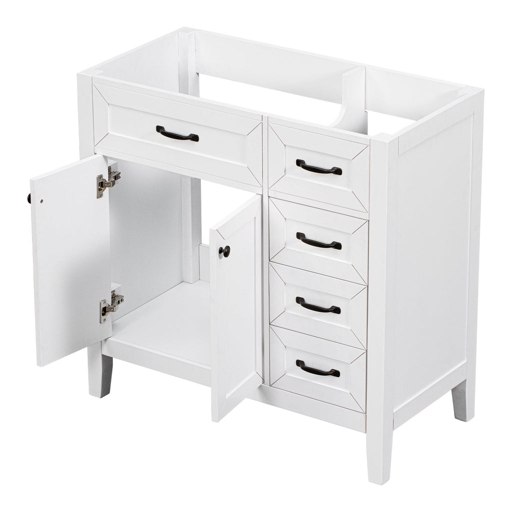 36" Bathroom Vanity Without Sink - Cabinet Base Only
