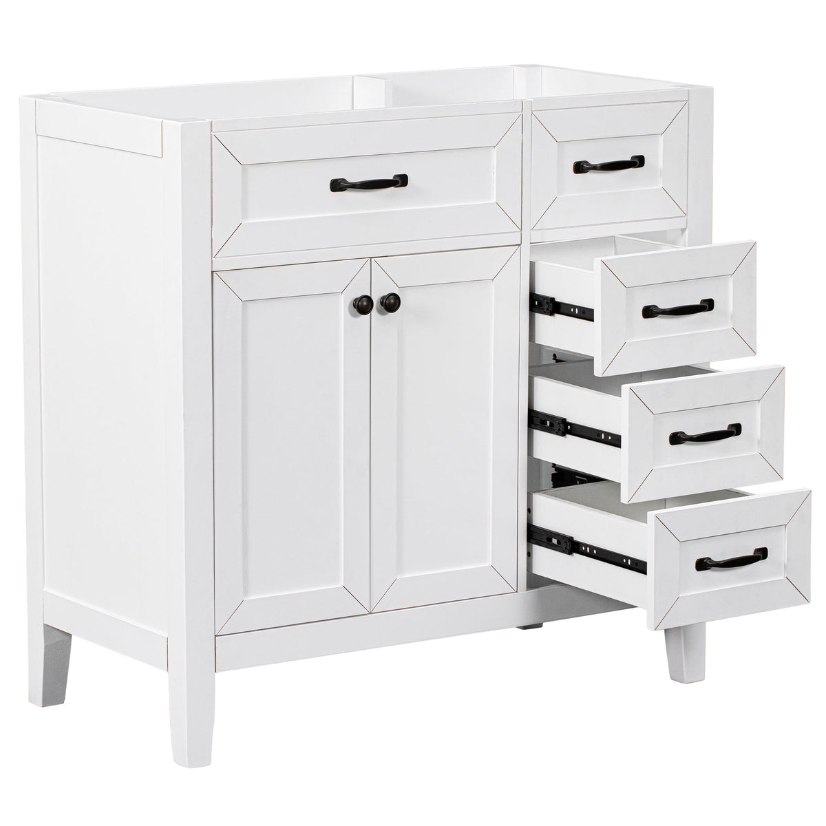 36" Bathroom Vanity Without Sink - Cabinet Base Only