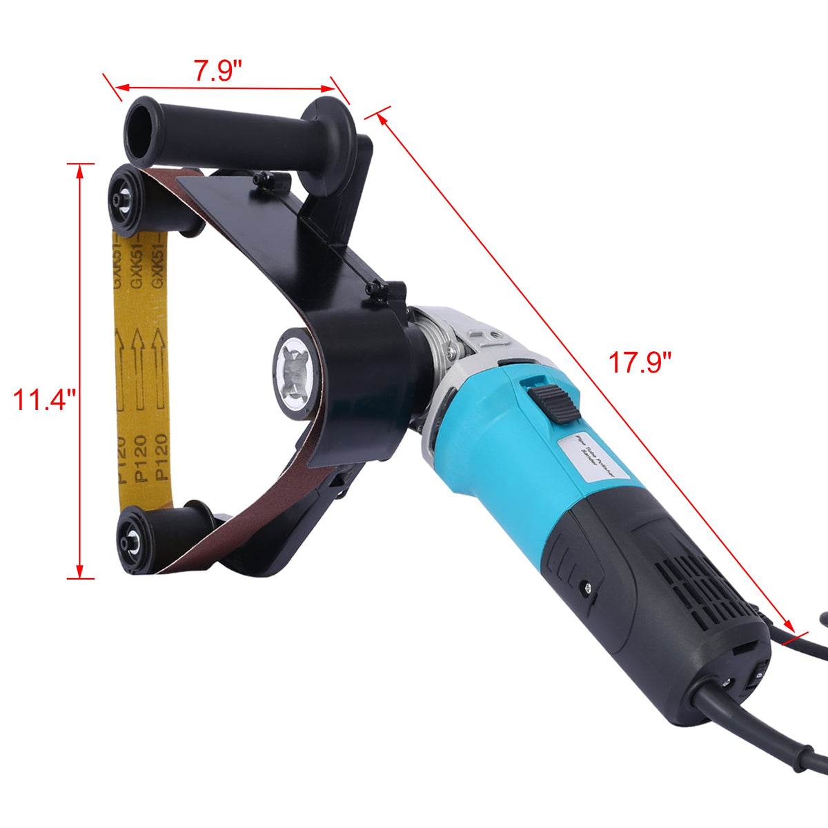 Stainless Steel Tube Belt Sander Polisher with 1300W Power - Stainless Steel