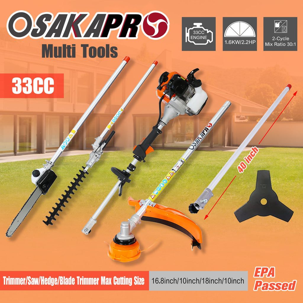 10 in 1 Multi-Functional Trimming Tool with 33CC Engine - Outdoor Garden System