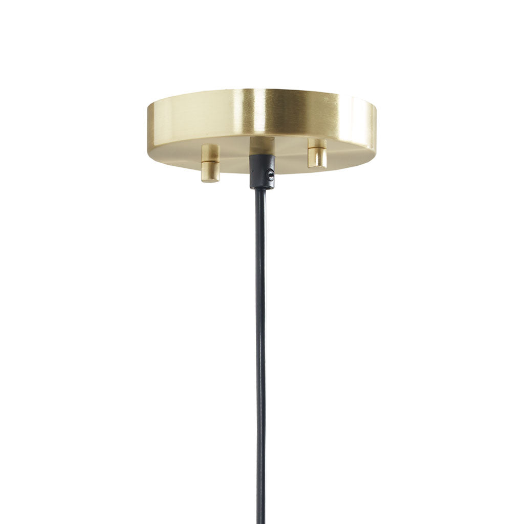 2-Tier Layered Shade Pendant Lighting with Double Layered Disc - Matte White and Gold
