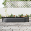 Oval Large Metal Raised Garden Bed with Generous Planting Space - Metal