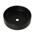 Ceramic Circular Vessel Bathroom Sink with Easy-to-Clean Glaze - White