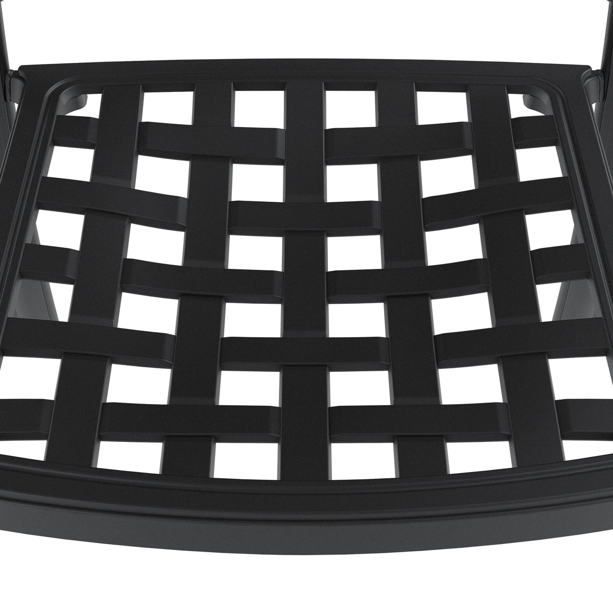 Cast Aluminum Patio Furniture Set with Cushions - Black, 5-Piece