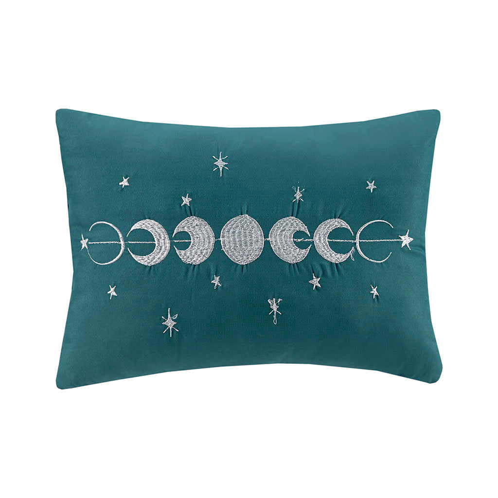 Velvet Full/Queen Comforter Set with Decorative Pillow - Teal or Black