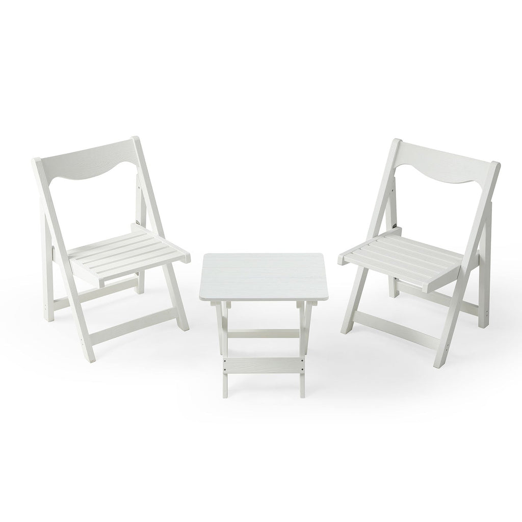 HIPS Foldable Small Table and Chair Set with 2 Chairs