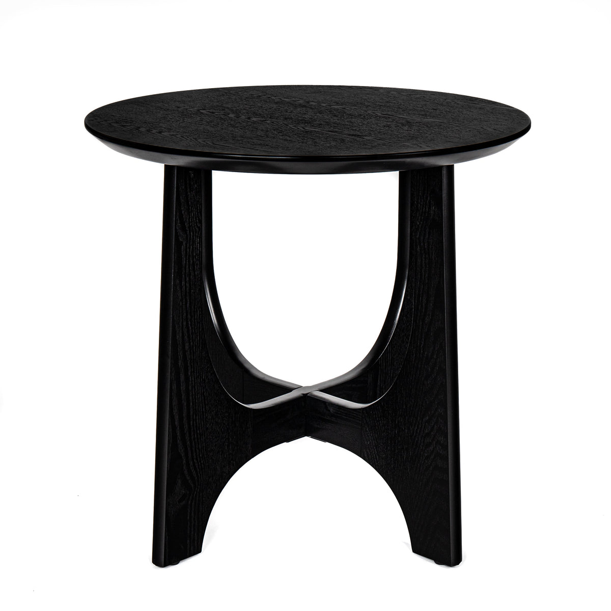 25" Round End Table with Adjustable Feet - Wood