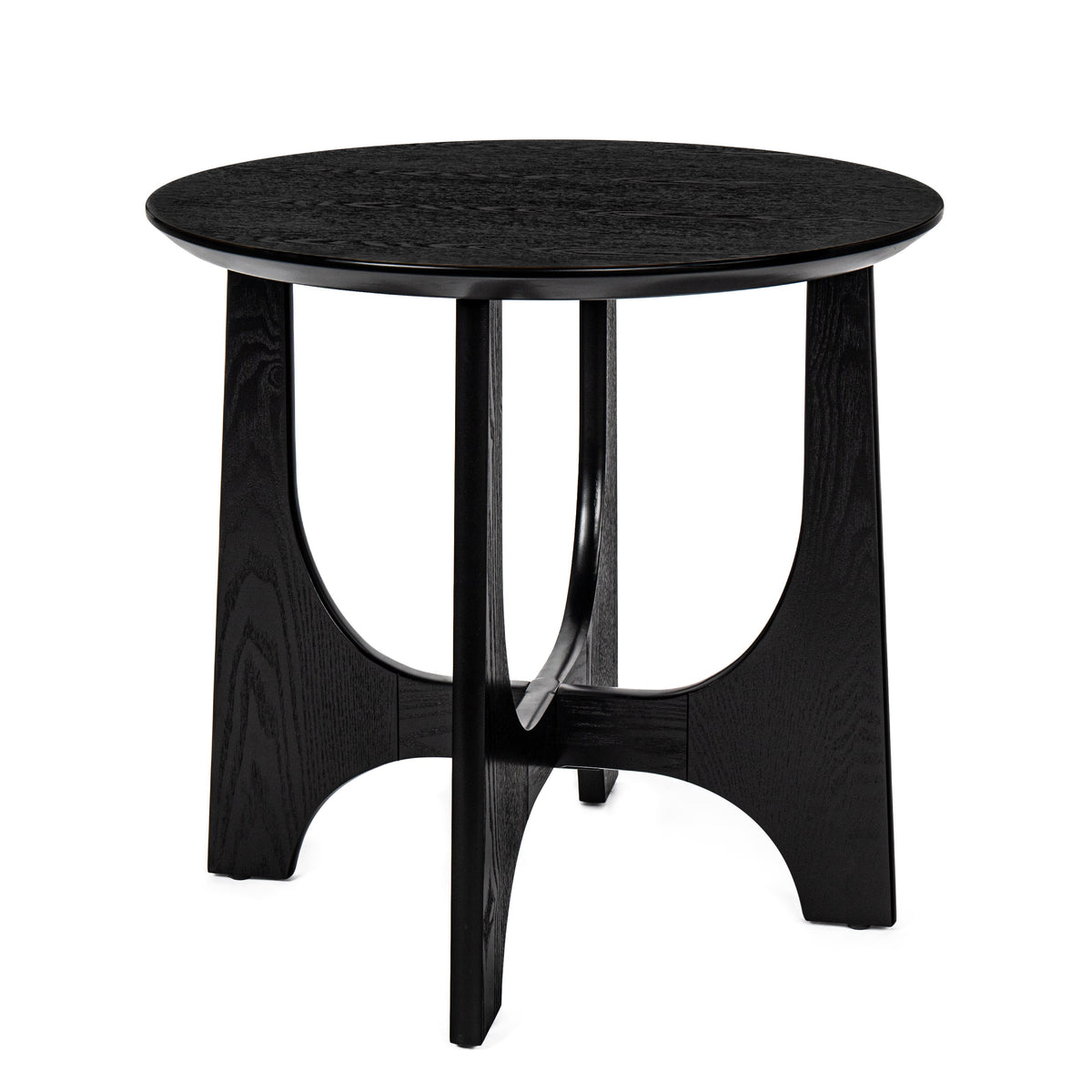 25" Round End Table with Adjustable Feet - Wood