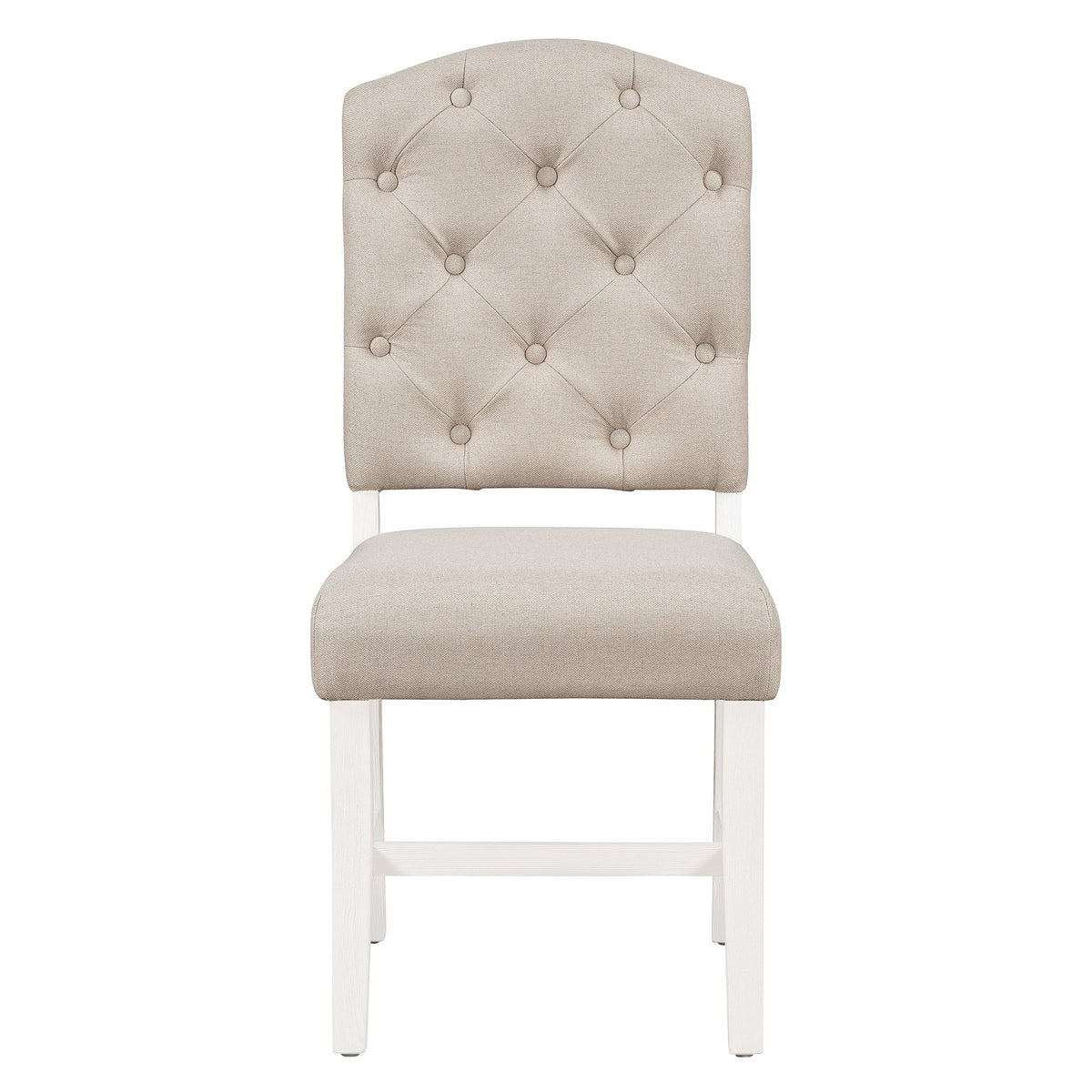 Retro Upholstered Dining Chair Set with Solid Wood Legs - Set of 4