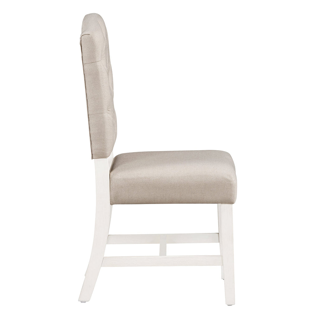 Retro Upholstered Dining Chair Set with Solid Wood Legs - Set of 4