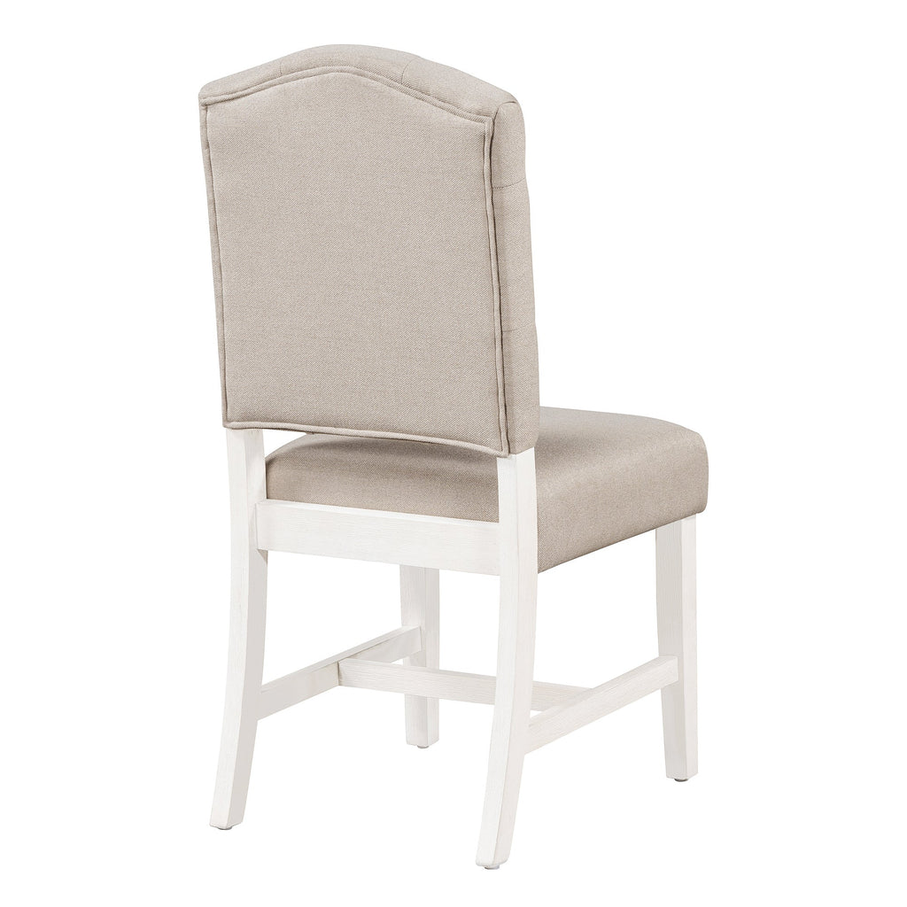Retro Upholstered Dining Chair Set with Solid Wood Legs - Set of 4