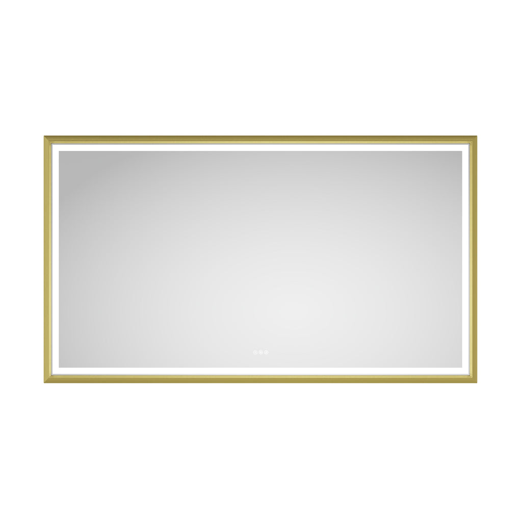 Oversized Rectangular Framed LED Mirror