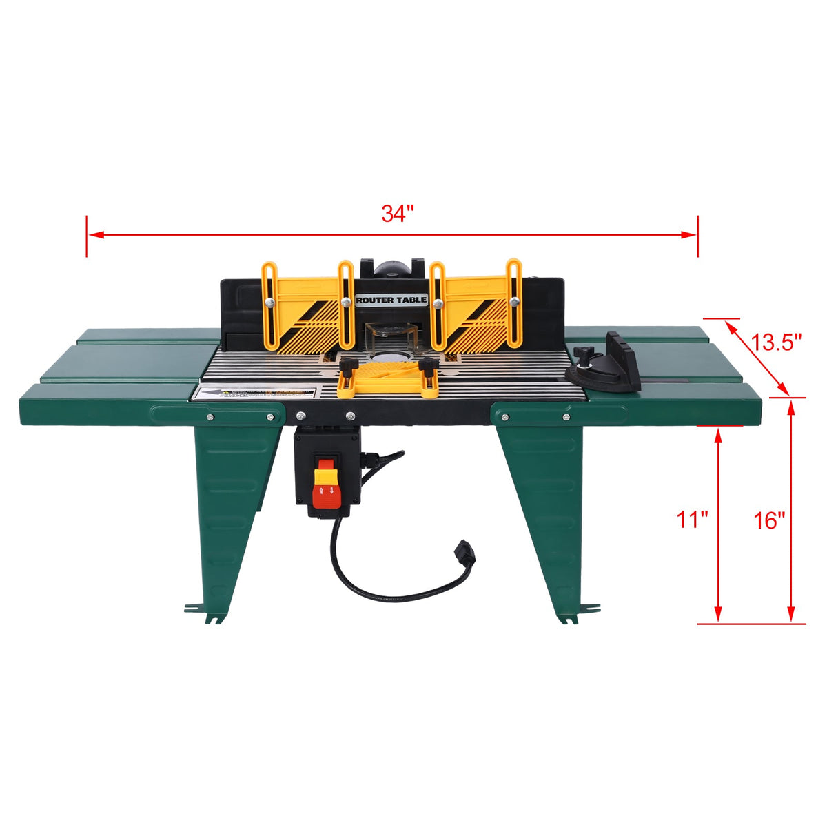 Electric Benchtop Router Table with Durable Aluminum Alloy Main Table