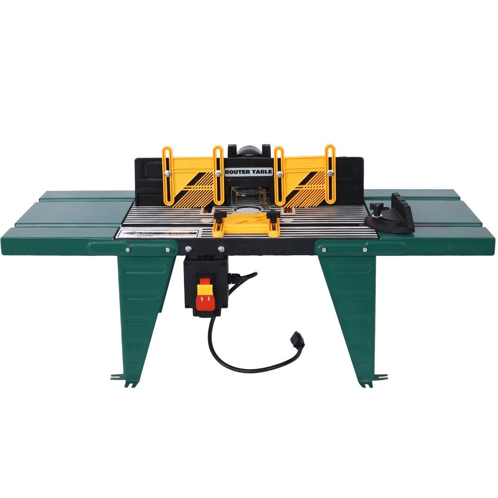 Electric Benchtop Router Table with Durable Aluminum Alloy Main Table