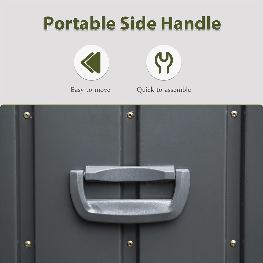 160 Gallon Outdoor Storage Deck Box with Waterproof Construction - Dark Gray
