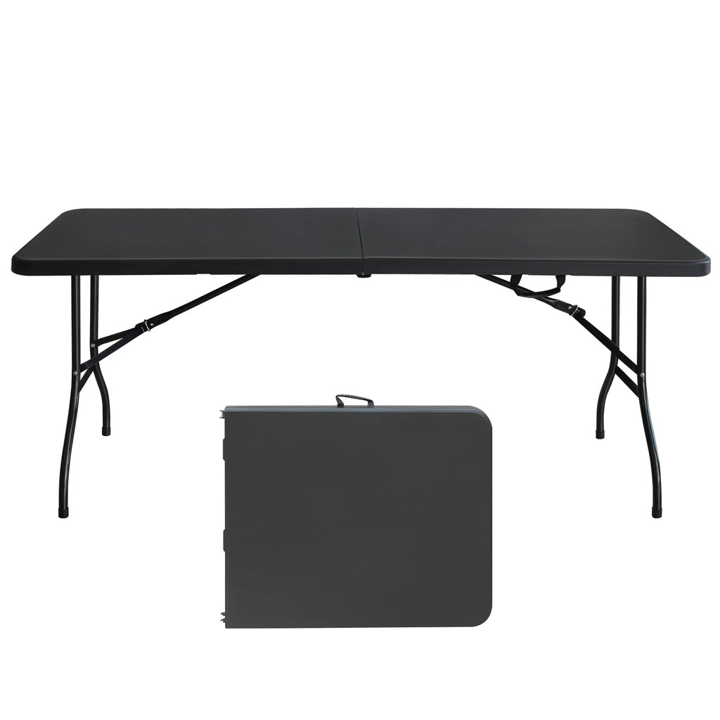 6ft Folding Table with Portable Folding Design - White