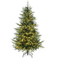 6Ft Prelit Artificial Christmas Tree with Warm White Lights - Green