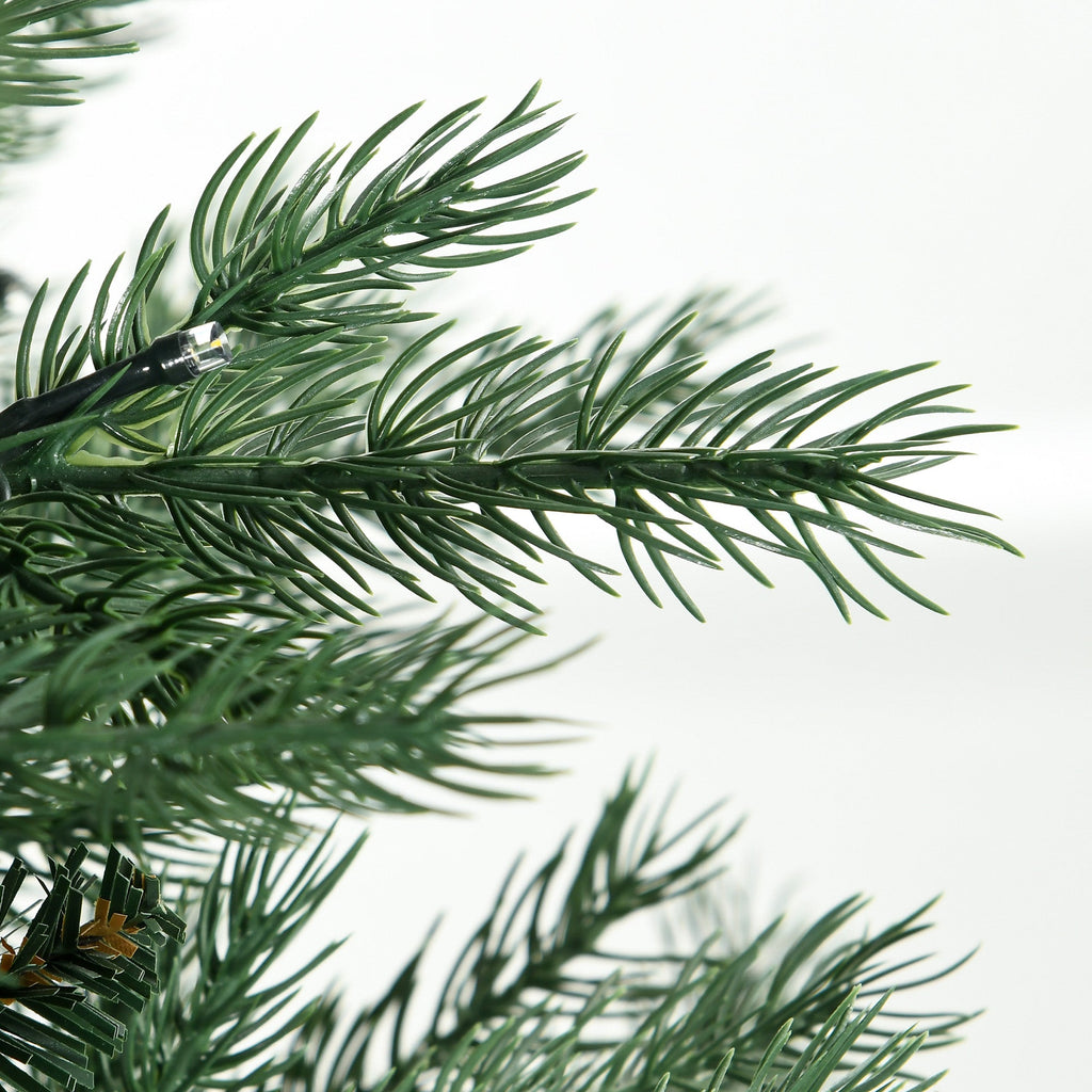 6Ft Prelit Artificial Christmas Tree with Warm White Lights - Green