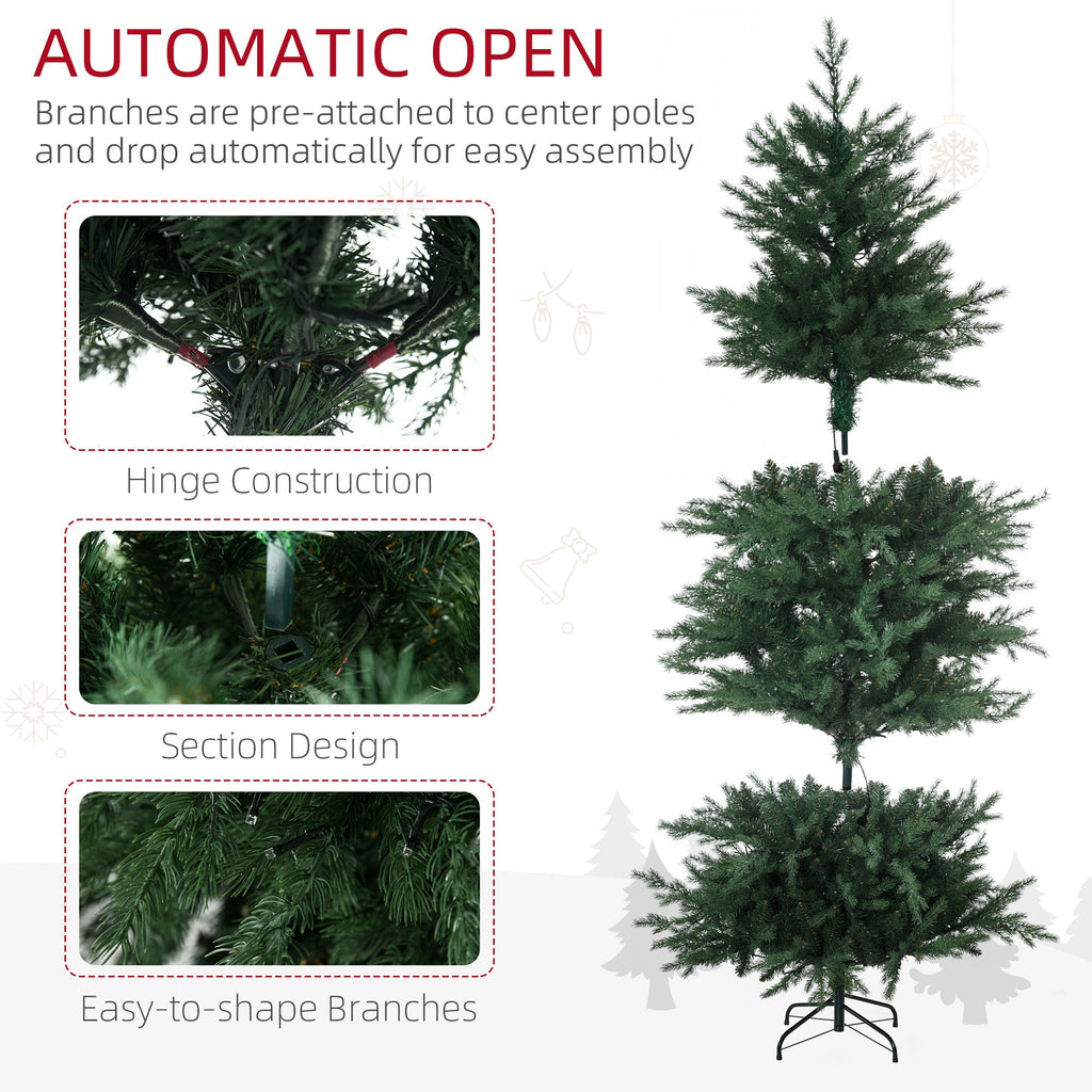 6Ft Prelit Artificial Christmas Tree with Warm White Lights - Green