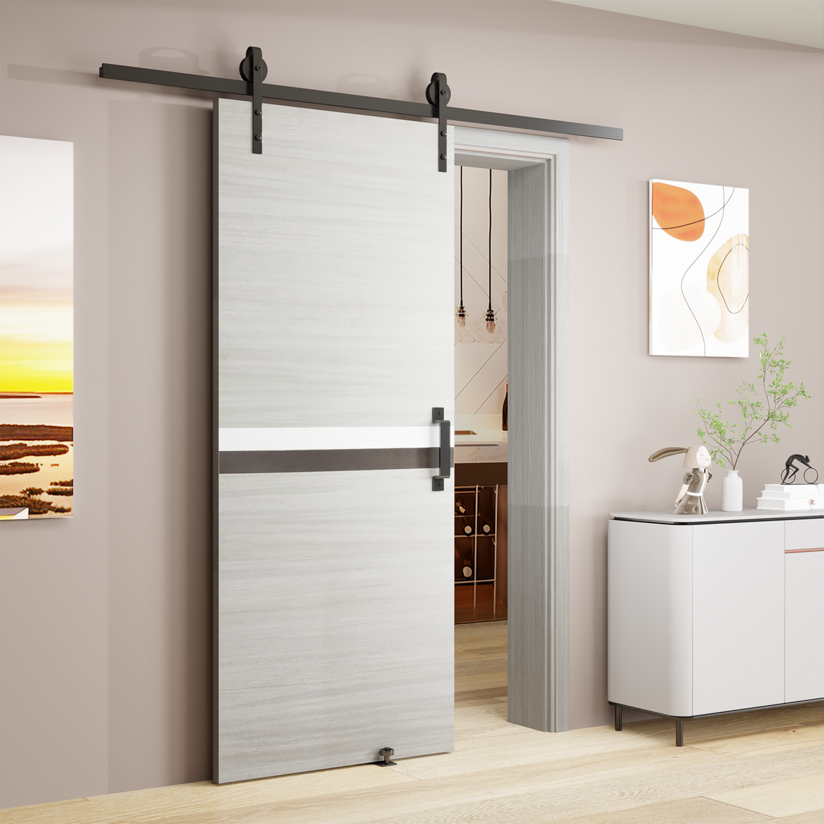 36" x 84" Melamine Integrated Door Slab with Waterproof Finish