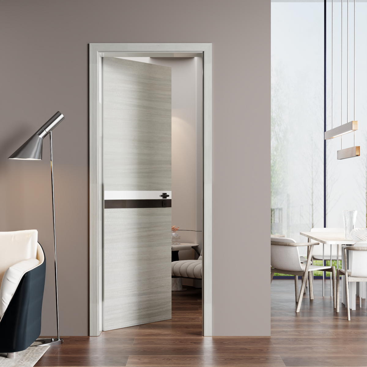 36" x 80" Melamine Integrated Door Slab with Moisture-Proof Construction
