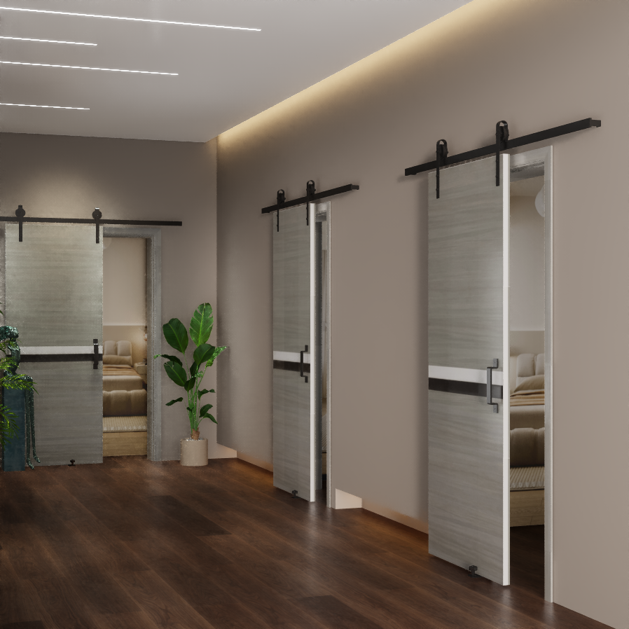 Melamine Integrated Door Slab with Durable Finish - 28" x 80"