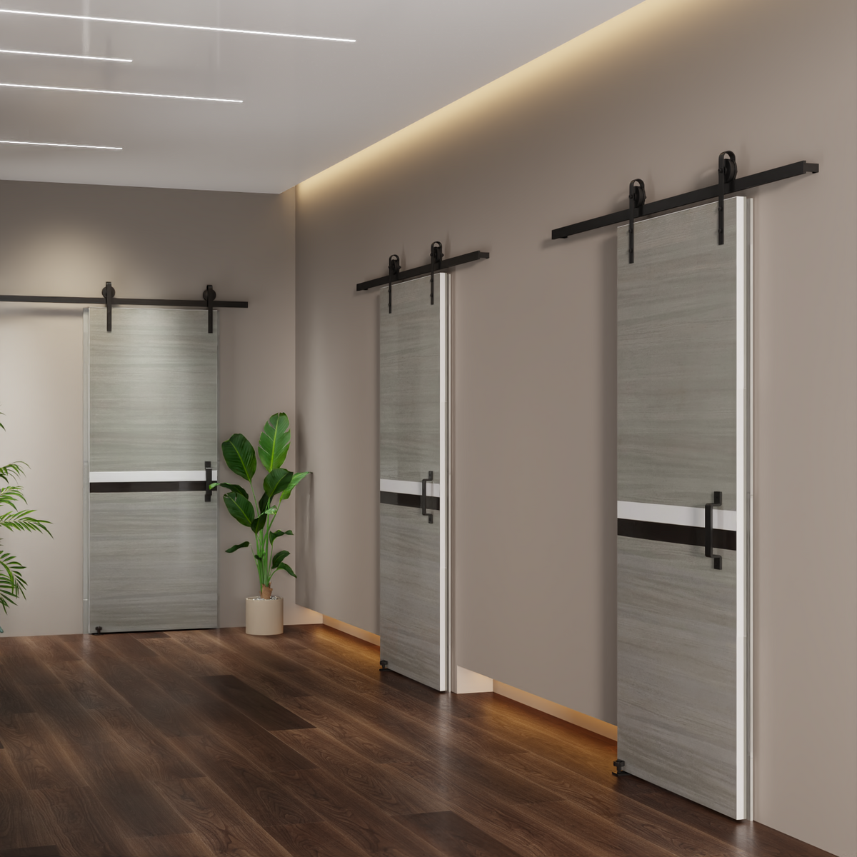 Melamine Integrated Door Slab with Durable Finish - 28" x 80"