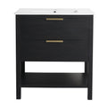 30 Inch Bathroom Vanity with 2 Soft-Close Drawers - Plywood