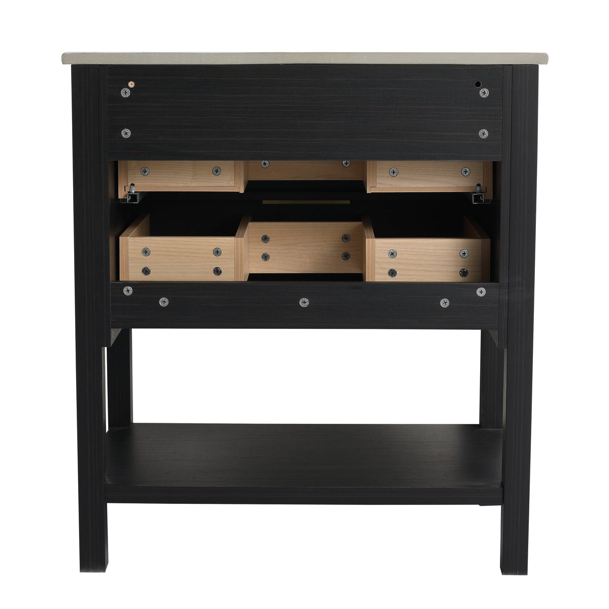 30 Inch Bathroom Vanity with 2 Soft-Close Drawers - Plywood