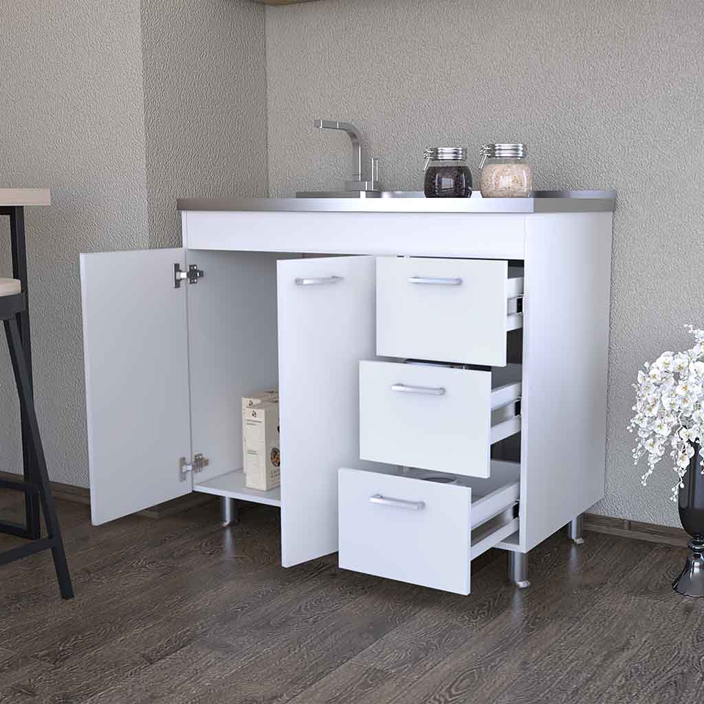 Utility Sink Kisco Kitchen with Storage Cabinet - Particle Board