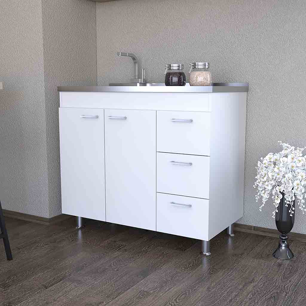 Utility Sink Kisco Kitchen with Storage Cabinet - Particle Board