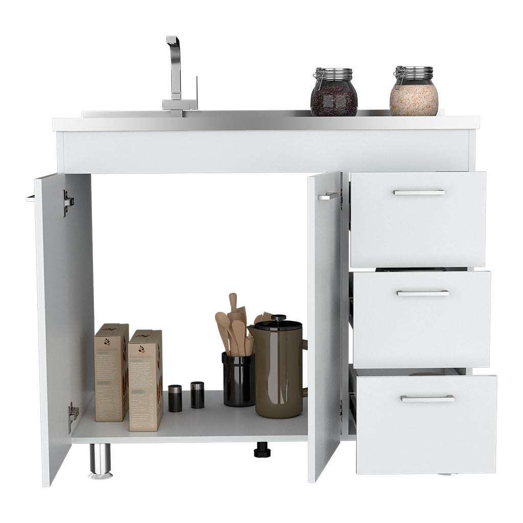 Utility Sink Kisco Kitchen with Storage Cabinet - Particle Board