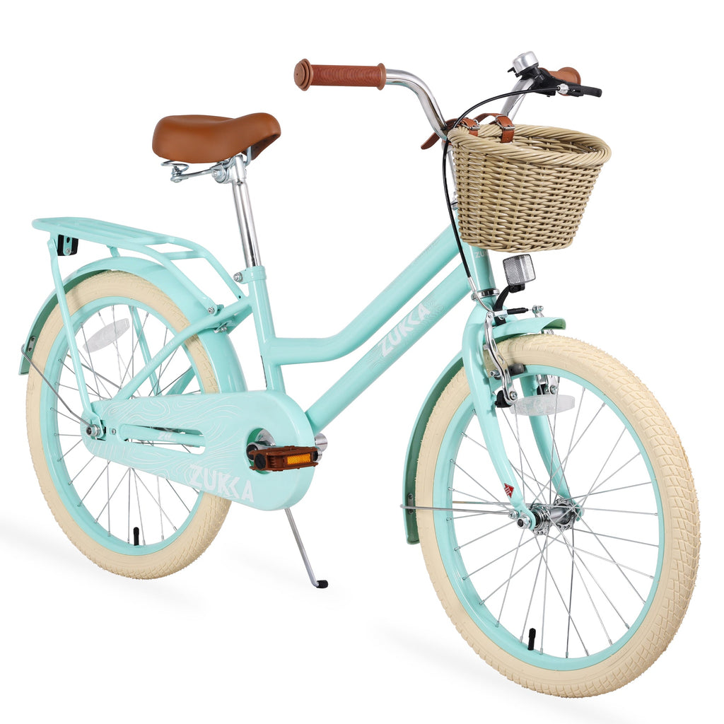 Girls 20 Inch Bike with Basket - Steel Frame for Ages 7-10