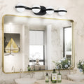 30" Black Minimalist LED Bathroom Vanity Light with Acrylic Shades - Black
